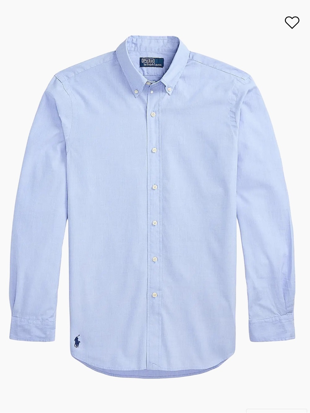 Polo Ralph Lauren Custom-Fit End-On-End Shirt blue Sz 16 1/2